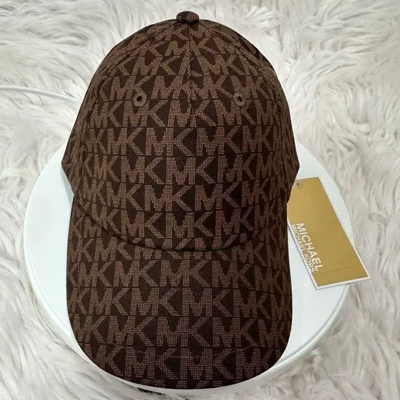 MICHAEL KORS SIGNATURE LOGO BASEBALL CAP NWT NWT Michael Kors Womens Signature Logo Adjustable Baseball  main image 4